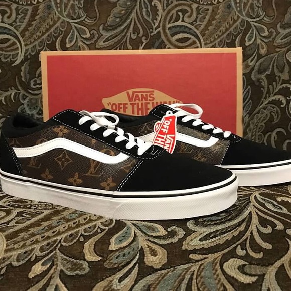 Vans Other - Vans Ward NuWave Customs Etsy Black Suede LV EUC